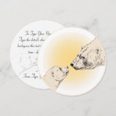 Invitations d'ours Carte personnalisée Cubs d'ours (Devant / Derrière)
