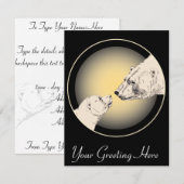 Invitations d'ours Carte personnalisée Cubs d'ours (Devant / Derrière)