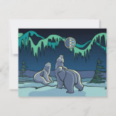 Invitations d'ours Cartes d'art d'ours polaires pe (Devant)