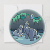 Invitations d'ours Cartes d'art d'ours polaires pe (Devant)