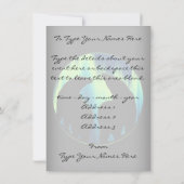 Invitations d'ours Personnalisé Aurora Carte d'our (Dos)