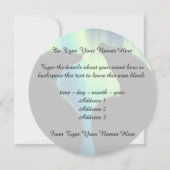 Invitations d'ours Personnalisé Aurora Carte d'our (Dos)