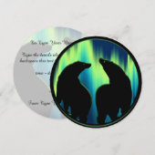 Invitations d'ours Personnalisé Aurora Carte d'our (Devant / Derrière)