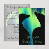 Invitations d'ours Personnalisé Aurora Carte d'our (Devant / Derrière)