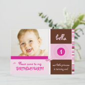 INVITATIONS DOUX D'ANNIVERSAIRE DE PHOTO : : grâce (Debout devant)