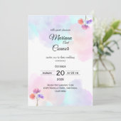 Invitations Dreamy Rose & Blue Wedding (Debout devant)