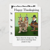 Invitations drôle de l'Humour de Thanksgiving "Win (Devant / Derrière)