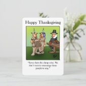 Invitations drôle de l'Humour de Thanksgiving "Win (Debout devant)