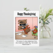 Invitations drôle d'Humour de Thanksgiving (Debout devant)