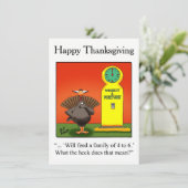 Invitations drôle d'Humour de Thanksgiving (Debout devant)