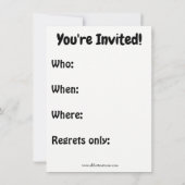 Invitations drôle d'Humour de Thanksgiving (Dos)