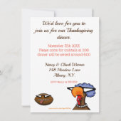 Invitations drôle d'Humour de Thanksgiving (Dos)