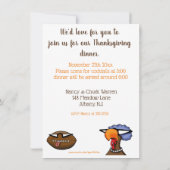 Invitations drôle d'Humour de Thanksgiving (Dos)