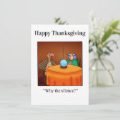 Invitations drôle d'Humour de Thanksgiving (Debout devant)