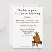 Invitations drôle d'Humour de Thanksgiving (Dos)
