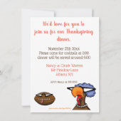 Invitations drôle d'Humour de Thanksgiving (Dos)