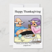 Invitations drôle d'Humour de Thanksgiving (Devant)