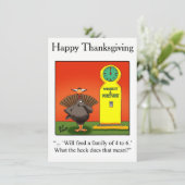 Invitations drôle d'Humour de Thanksgiving (Debout devant)