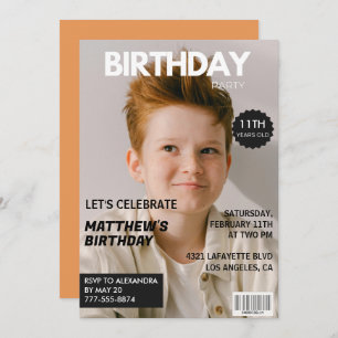 Invitations du 11e anniversaire pour lui Magazine