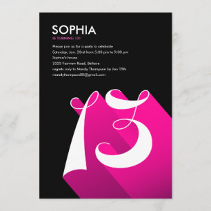 Invitations du 13e anniversaire de la Pop moderne