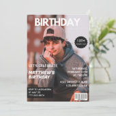 Invitations du 13e anniversaire pour lui Magazine  (Debout devant)