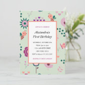 Invitations du 1er jour d'abeille Pink Bumblebee (Debout devant)