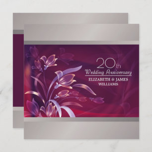 Invitations du 20e anniversaire du Mariage