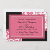 Invitations du 21e anniversaire de la fête florale (Dos)