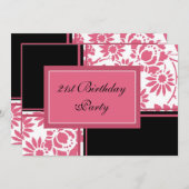 Invitations du 21e anniversaire de la fête florale (Devant / Derrière)