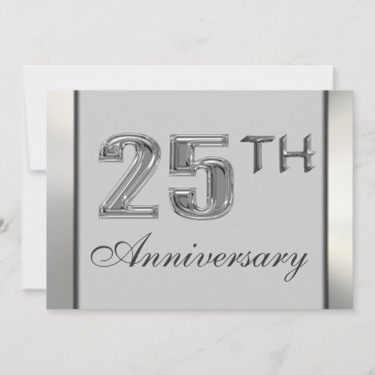 Invitations du 25e anniversaire (Devant)