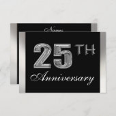 Invitations du 25e anniversaire (Devant / Derrière)