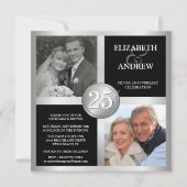 Invitations du 25e anniversaire avec 2 photos (Devant)