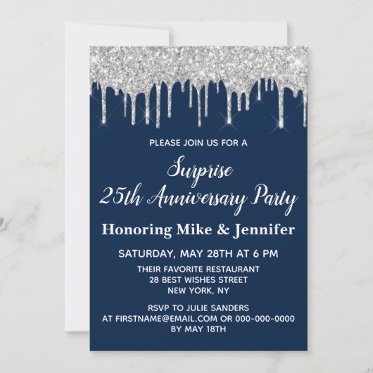 Invitations du 25e anniversaire de la Marine (Devant)
