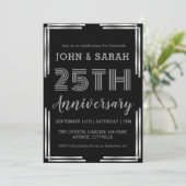 invitations du 25e anniversaire de mariage argent (Debout devant)