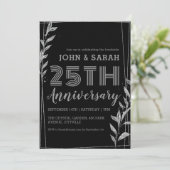invitations du 25e anniversaire de mariage argent (Debout devant)