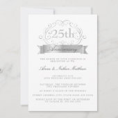 Invitations du 25e anniversaire du Mariage d'argen (Devant)