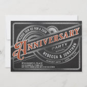 Invitations du 25e anniversaire du Mariage Retro F (Devant)