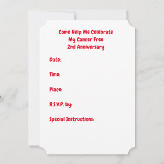 Invitations du 2e anniversaire du cancer