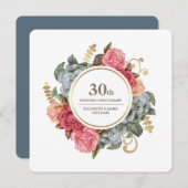 Invitations du 30e anniversaire du Mariage (Devant / Derrière)