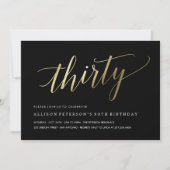 Invitations du 30e anniversaire - Formal Faux Gold (Devant)