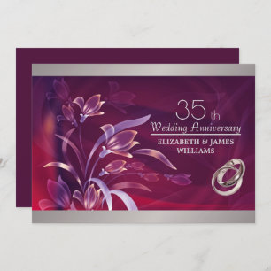 Invitations du 35e anniversaire du Mariage