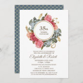 Invitations du 35e anniversaire du Mariage (Devant / Derrière)