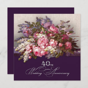 Invitations du 40e anniversaire du Mariage