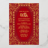 Invitations du 40e anniversaire du Mariage Ruby Re (Recto)