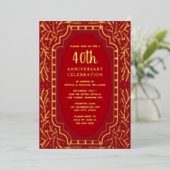 Invitations du 40e anniversaire du Mariage Ruby Re (Debout devant)
