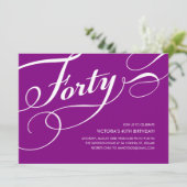 Invitations du 40e anniversaire pourpre (Debout devant)