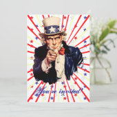 Invitations du 4 juillet modèle (Debout devant)