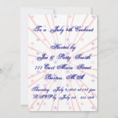 Invitations du 4 juillet modèle (Dos)