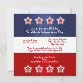 Invitations du 4 juillet - modèle personnalisable (Dos)