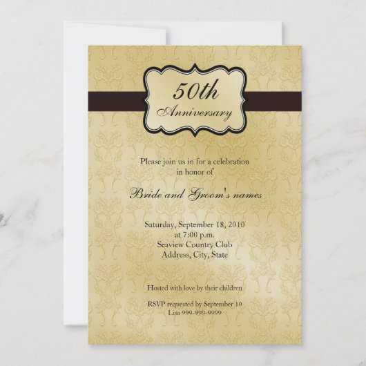 Invitations du 50e anniversaire (Devant)